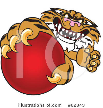 Royalty-Free (RF) Tiger Character Clipart Illustration by Mascot Junction - Stock Sample #62843