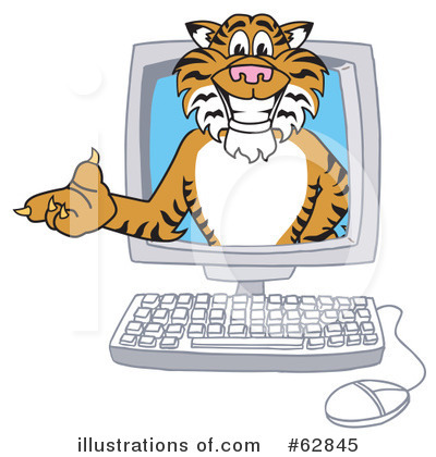 Royalty-Free (RF) Tiger Character Clipart Illustration by Mascot Junction - Stock Sample #62845