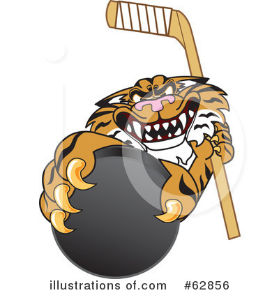 Royalty-Free (RF) Tiger Character Clipart Illustration by Mascot Junction - Stock Sample #62856