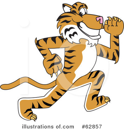 Royalty-Free (RF) Tiger Character Clipart Illustration by Mascot Junction - Stock Sample #62857