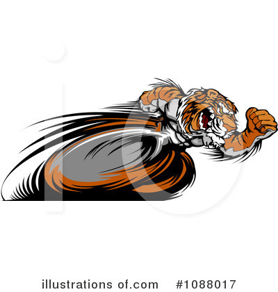 Royalty-Free (RF) Tiger Clipart Illustration by Chromaco - Stock Sample #1088017