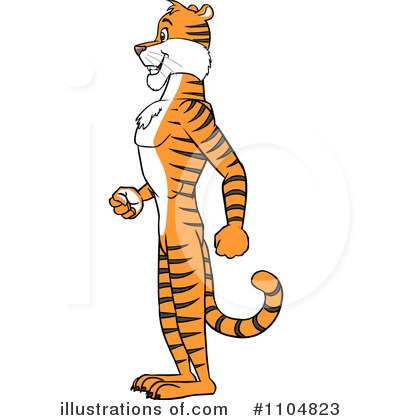 Royalty-Free (RF) Tiger Clipart Illustration by Cartoon Solutions - Stock Sample #1104823