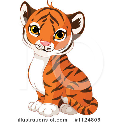 Royalty-Free (RF) Tiger Clipart Illustration by Pushkin - Stock Sample #1124806