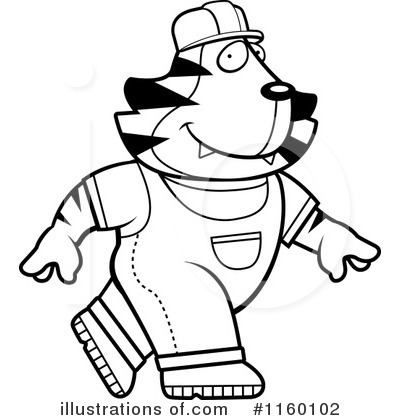 Royalty-Free (RF) Tiger Clipart Illustration by Cory Thoman - Stock Sample #1160102