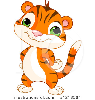 Royalty-Free (RF) Tiger Clipart Illustration by Pushkin - Stock Sample #1218564