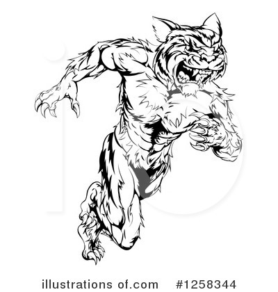 Royalty-Free (RF) Tiger Clipart Illustration by AtStockIllustration - Stock Sample #1258344