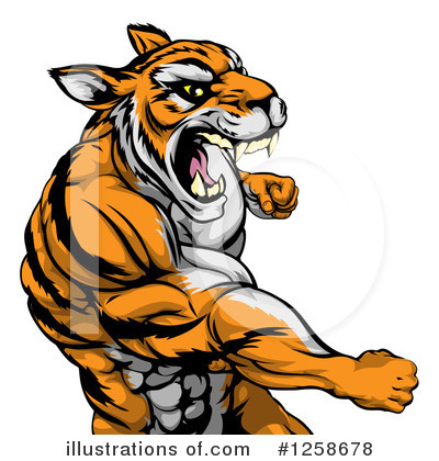 Royalty-Free (RF) Tiger Clipart Illustration by AtStockIllustration - Stock Sample #1258678