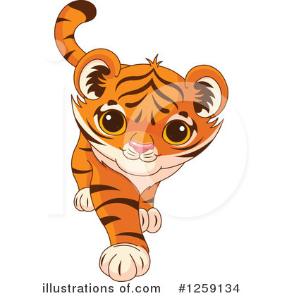 Royalty-Free (RF) Tiger Clipart Illustration by Pushkin - Stock Sample #1259134