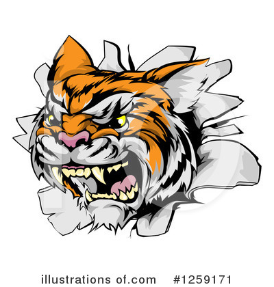 Royalty-Free (RF) Tiger Clipart Illustration by AtStockIllustration - Stock Sample #1259171