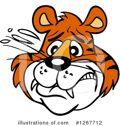 Royalty-Free (RF) Tiger Clipart Illustration by LaffToon - Stock Sample #1267712