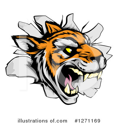 Royalty-Free (RF) Tiger Clipart Illustration by AtStockIllustration - Stock Sample #1271169