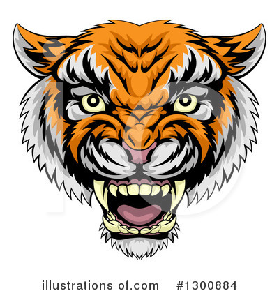 Royalty-Free (RF) Tiger Clipart Illustration by AtStockIllustration - Stock Sample #1300884