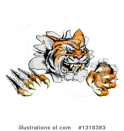 Royalty-Free (RF) Tiger Clipart Illustration by AtStockIllustration - Stock Sample #1318383