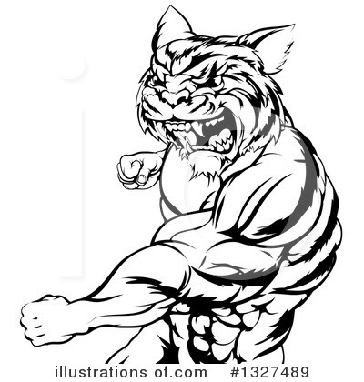 Royalty-Free (RF) Tiger Clipart Illustration by AtStockIllustration - Stock Sample #1327489