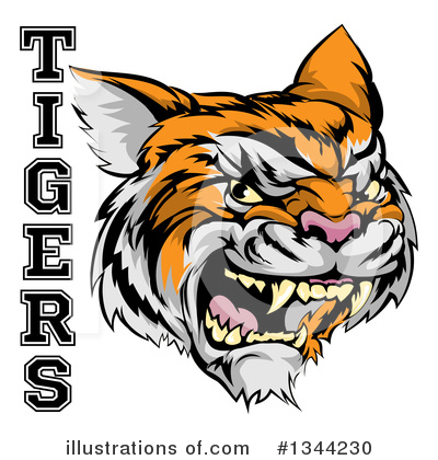 Royalty-Free (RF) Tiger Clipart Illustration by AtStockIllustration - Stock Sample #1344230