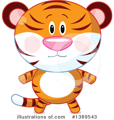 Royalty-Free (RF) Tiger Clipart Illustration by Pushkin - Stock Sample #1389543