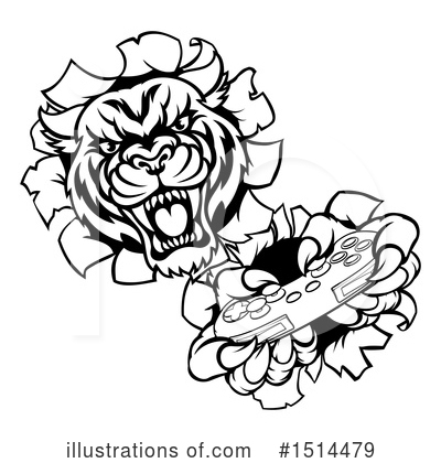Royalty-Free (RF) Tiger Clipart Illustration by AtStockIllustration - Stock Sample #1514479