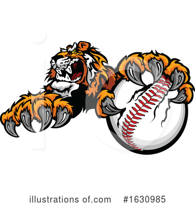 Royalty-Free (RF) Tiger Clipart Illustration by Chromaco - Stock Sample #1630985