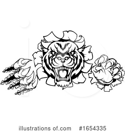 Royalty-Free (RF) Tiger Clipart Illustration by AtStockIllustration - Stock Sample #1654335