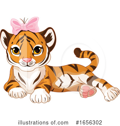 Royalty-Free (RF) Tiger Clipart Illustration by Pushkin - Stock Sample #1656302