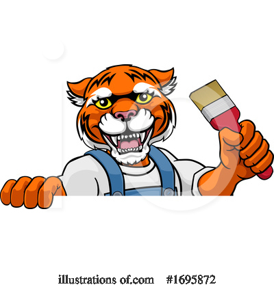 Royalty-Free (RF) Tiger Clipart Illustration by AtStockIllustration - Stock Sample #1695872