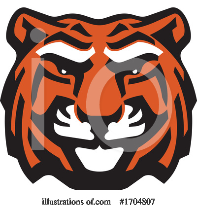 Royalty-Free (RF) Tiger Clipart Illustration by Vector Tradition SM - Stock Sample #1704807