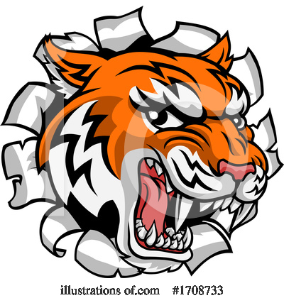 Royalty-Free (RF) Tiger Clipart Illustration by AtStockIllustration - Stock Sample #1708733