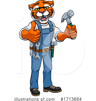 Royalty-Free (RF) Tiger Clipart Illustration by AtStockIllustration - Stock Sample #1713664
