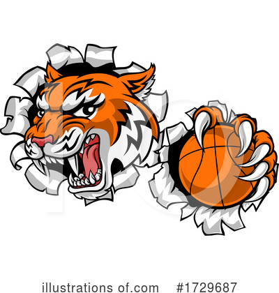 Royalty-Free (RF) Tiger Clipart Illustration by AtStockIllustration - Stock Sample #1729687