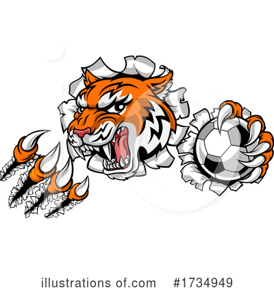 Royalty-Free (RF) Tiger Clipart Illustration by AtStockIllustration - Stock Sample #1734949
