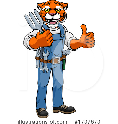 Royalty-Free (RF) Tiger Clipart Illustration by AtStockIllustration - Stock Sample #1737673