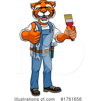Royalty-Free (RF) Tiger Clipart Illustration by AtStockIllustration - Stock Sample #1761656