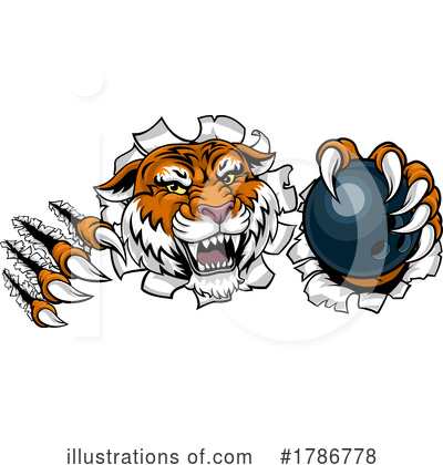 Royalty-Free (RF) Tiger Clipart Illustration by AtStockIllustration - Stock Sample #1786778