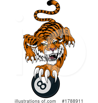 Royalty-Free (RF) Tiger Clipart Illustration by AtStockIllustration - Stock Sample #1788911