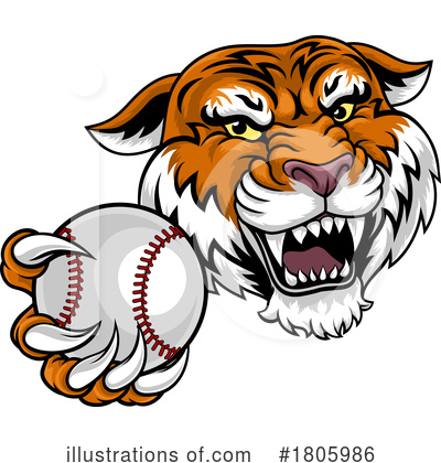 Royalty-Free (RF) Tiger Clipart Illustration by AtStockIllustration - Stock Sample #1805986