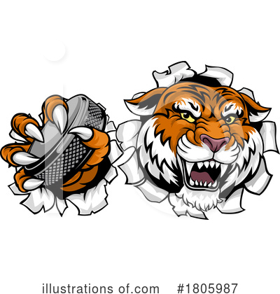 Royalty-Free (RF) Tiger Clipart Illustration by AtStockIllustration - Stock Sample #1805987