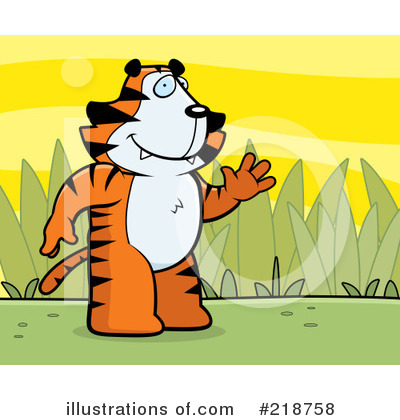 Royalty-Free (RF) Tiger Clipart Illustration by Cory Thoman - Stock Sample #218758