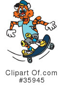 Tiger Clipart #35945 by Dennis Holmes Designs