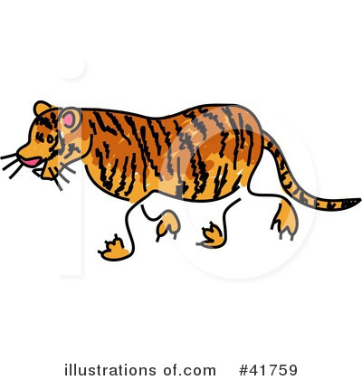 Royalty-Free (RF) Tiger Clipart Illustration by Prawny - Stock Sample #41759