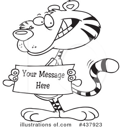 Royalty-Free (RF) Tiger Clipart Illustration by toonaday - Stock Sample #437923