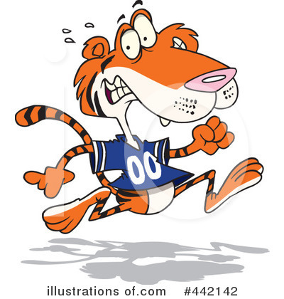 Royalty-Free (RF) Tiger Clipart Illustration by toonaday - Stock Sample #442142