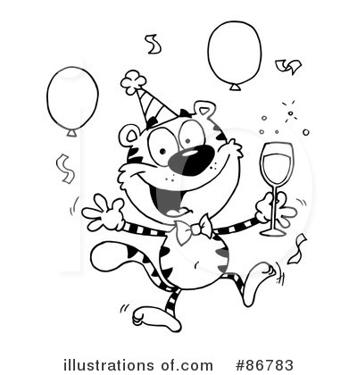 Royalty-Free (RF) Tiger Clipart Illustration by Hit Toon - Stock Sample #86783
