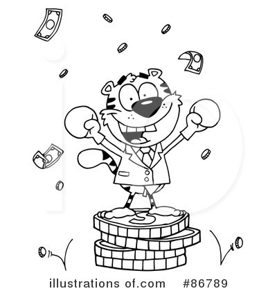 Royalty-Free (RF) Tiger Clipart Illustration by Hit Toon - Stock Sample #86789