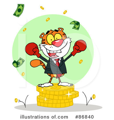 Royalty-Free (RF) Tiger Clipart Illustration by Hit Toon - Stock Sample #86840
