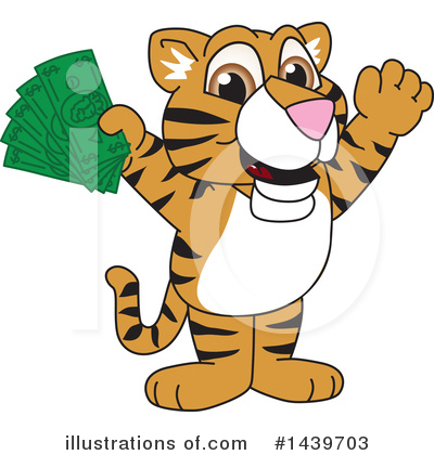 Royalty-Free (RF) Tiger Cub Mascot Clipart Illustration by Mascot Junction - Stock Sample #1439703