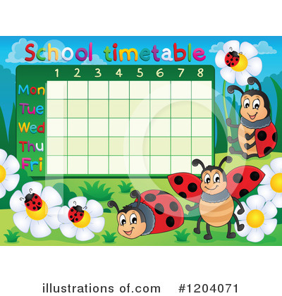 Royalty-Free (RF) Time Table Clipart Illustration by visekart - Stock Sample #1204071