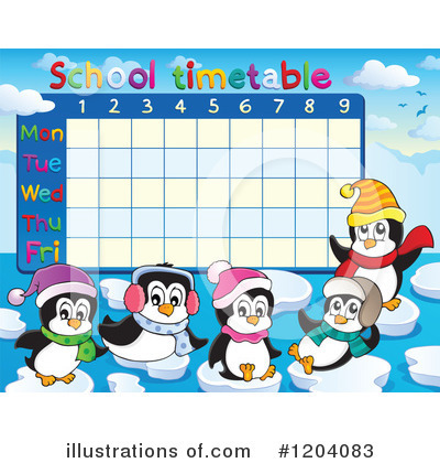 Royalty-Free (RF) Time Table Clipart Illustration by visekart - Stock Sample #1204083