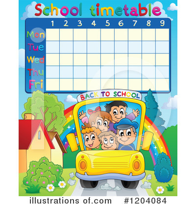 Royalty-Free (RF) Time Table Clipart Illustration by visekart - Stock Sample #1204084