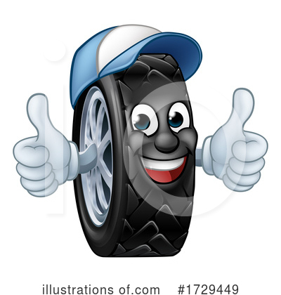 Tire Character Clipart #1729449 by AtStockIllustration