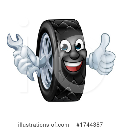 Tire Character Clipart #1744387 by AtStockIllustration